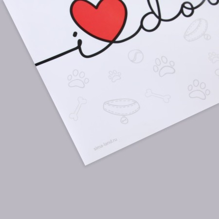 Rug for a bowl "I Love Dogs", 43x28cm-5