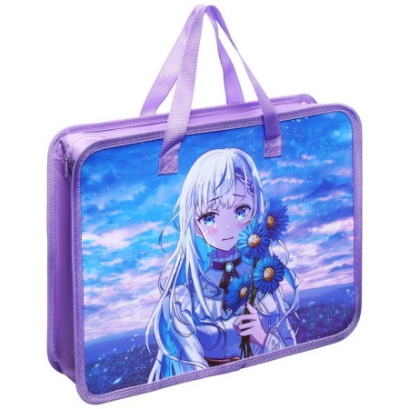 Folder with handles plastic A4 Calligrata "Anime", 32.2x25.6x7 cm,-1