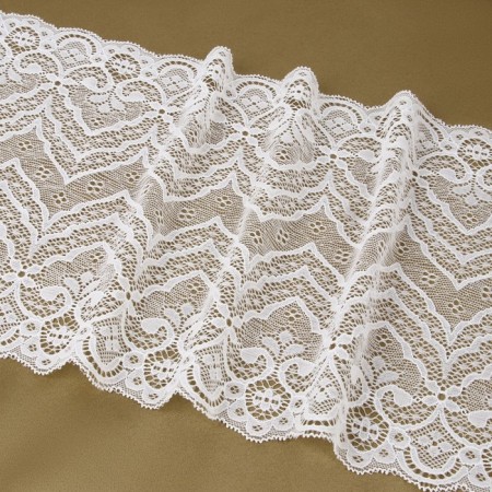 Lace elastic fabric, 210 mm × 2.7 ± 0.5 m, white color-2