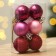 New Year's Christmas Balls, for the New Year, plastic, d = 3 cm, 6 pcs., Pink and wine color