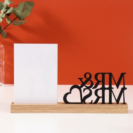 Photo frame wood, acrylic 10x15 cm "Miss and Mr." 4x27x16.3 cm-2