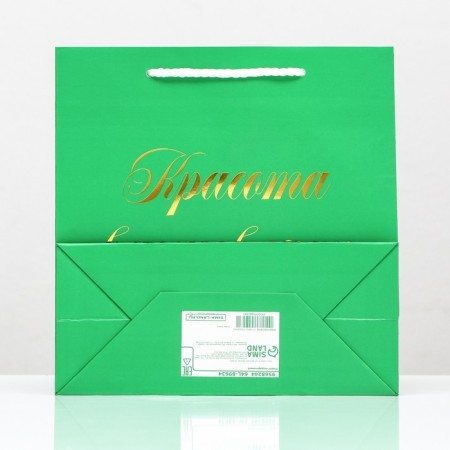 Package Gift craft "Beauty inspires", foil, 22.5 x 23 x 10 cm, 1 pc.-1