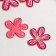 Decor for the work of acrylic "Children's drawing. Pink flower" 3.5x3.5 cm
