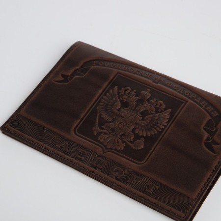 Cover for passport, coffee color-3