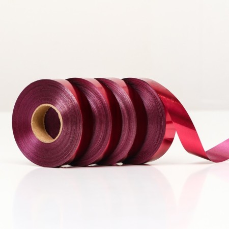 Lent for decor and gifts, metallized, burgundy, 2 x 45 m
