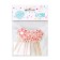 Swaps for Canapes "Snowflake", set 12 pcs., Red color