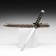 Souvenir weapon "Katana", black scabbard with patterns in the form of a dragon, 70 cm
