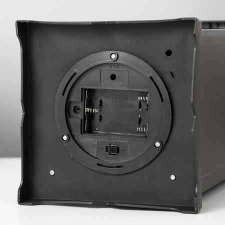 Nightlight "fireplace" LED black 13x13x30 cm Risalux-4