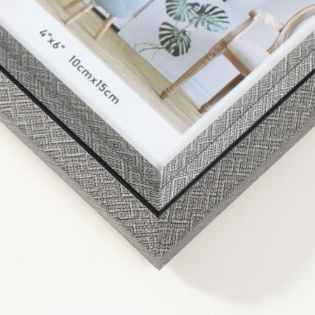 Photo frame plastic 10x15 cm "Staircase with rhombuses" gray 2x13x17.9 cm-2