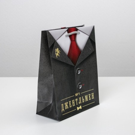 Gift laminated package, packaging, "gentleman", MS 18 x 23 x 8 cm-2