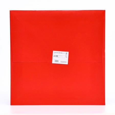 Crafts with a square bottom and window, 30 x 30 x 30 cm, red-3