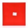 Crafts with a square bottom and window, 30 x 30 x 30 cm, red