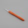 Knitting hook, with silicone handle, d = 2.5 mm, 14 cm, orange color