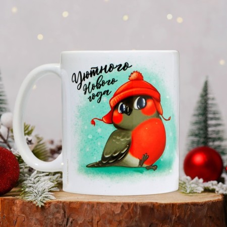 Ceramic "Snegier" mug, 320 ml, white color-2