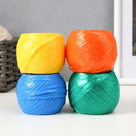 Yarn "for knitting mochers" 100% polypropylene 200m/50 ± 10 g in the form of a ball (set 4 pcs mix #2) 1