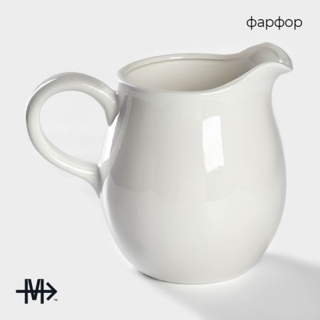 Black Porcelain Magistro Blanche, 1 L, White Color-1