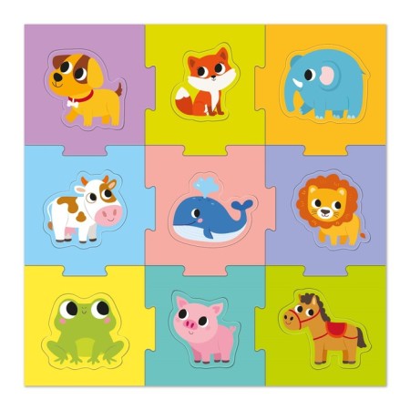 Puzzles in plastic packaging "Funny animals", 18 details-1