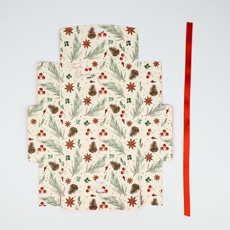 Barry -folded double -sided "Happiness", 16.5 x 12.5 x 5 cm, New Year-6