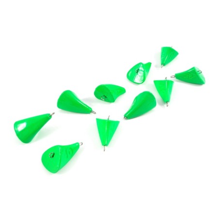 Cargo bullet-excentric stained collapsible Yaman 10 pcs., 40 g, green-3