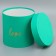 Round box with "Love" green 20*20*20cm
