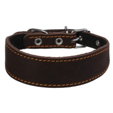 Leather collar for a leurate, dachshunds with synthetic winterizer, 25-32 x 3/1.5 cm, mix