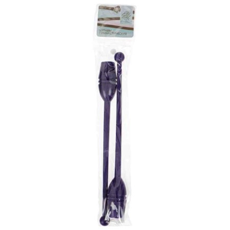 Bulas for rhythmic gymnastics inserted Grace Dance, 35 cm, purple color-7