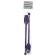 Bulas for rhythmic gymnastics inserted Grace Dance, 35 cm, purple color