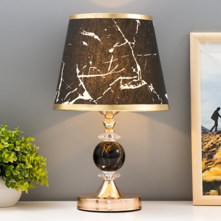 Lucia table lamp E27 40W Black-gold 21x21x36 cm Risalux-1