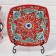 Plant of Rishtan ceramics "Patterns", red, 17 cm, square