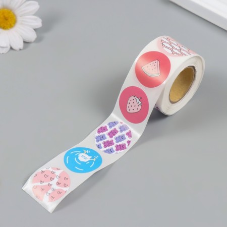 Sticker Paper "Mimic" d = 2.5 cm 252 pcs in the roll-4