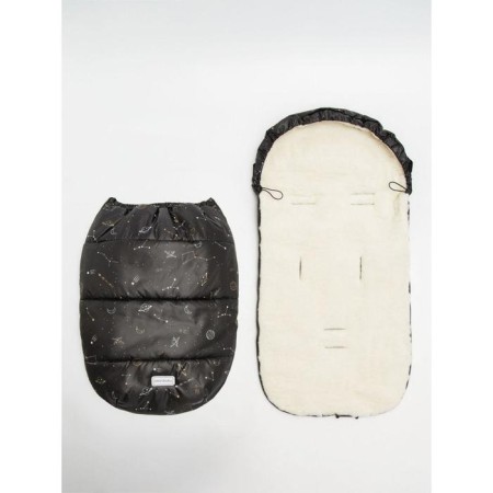Winter fur “Cosmos” envelope, size 105 cm, black color-4