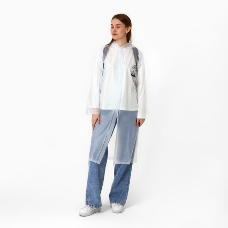 An adult raincoat with a branch for a backpack "Mountains Knee", universal size-2