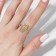 Ring "mood" cross, color gold, dimensionless