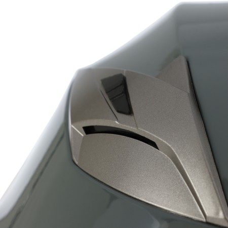 The helmet open with two visors, size L (59-60), model-BLD-708E, Gray glossy-9