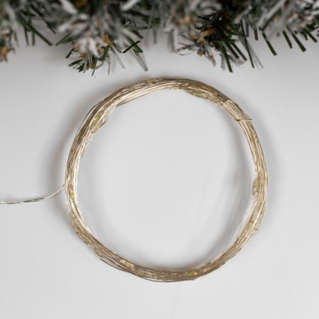 Garland "thread" 5 m Rosa, IP20, silver thread, 50 LED, white glow, USB-1
