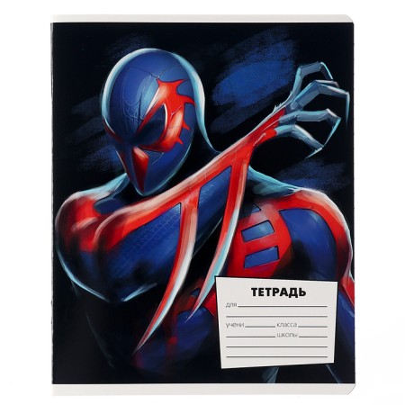 Notebook in a line of 18 sheets, 5 types of mix, cover coated cardboard, spider-man-10