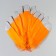 A set of goose feathers 15-20 cm, 10 pcs, orange with silver crumb