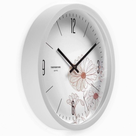 Watching clock, interior "flowers", d-30.5 cm, silent-1