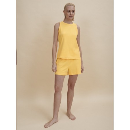 Women's shorts, size l, yellow color-4