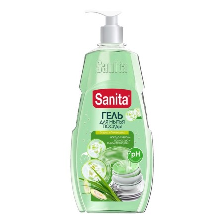 Sanita dishwashing gel "Cucumber and Lemongrass", 900 g