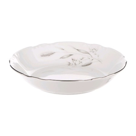Constance soup plate, decor "Silver ears, Platinum layering", 19 cm