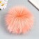 Pompon Artificial fur fox 14 cm (coral)