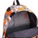 School backpack of textiles on a zipper, 4 pockets, wallet, gray/orange color
