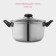 A stainless steel pan of the Black Night, 2.2 l, with a lid,