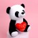 Soft toy "You mean a lot to me", panda, color mix
