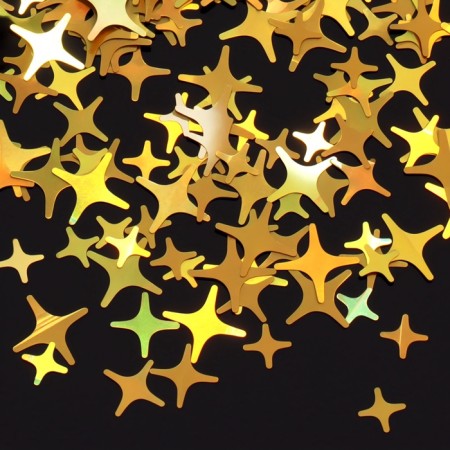 Sequins for the decor "Golden stars", gold color-1
