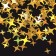 Sequins for the decor "Golden stars", gold color