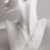 Pearl pearl “chain” Olympia, heart, white color in silver, 40 cm