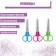 Scissors 13 cm, in a plastic case in a case, rounded ends, mix