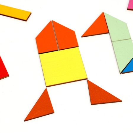 Developing board "Fold the square" 1 level of complexity-4